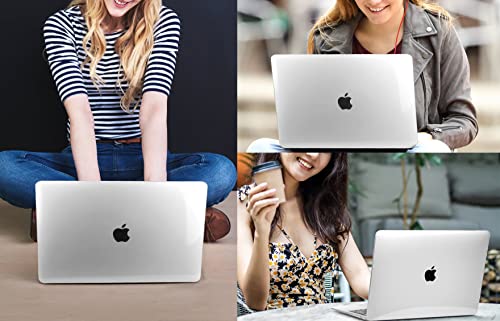 CISSOOK for MacBook Air 13.6 inch Case Clear M2 M3 M4 Model A2681 A3113 A3240, Transparent Hard Shell Case Protective Cover with Keyboard Cover for MacBook Air 13 inch 2022 2024 2025 - Clear | A3449 A3240 A3113 A2681, 5in1 Set Hard Shell Case Keyboard Cov