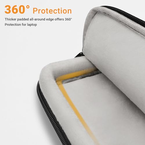 TECOOL 14 Inch Laptop Bag, 360 Protective Case Sleeve Messenger Bag | Waterproof Computer Briefcase with Shoulder Strap for 14 Inch Acer ASUS Lenovo HP Dell Laptop, MacBook Air 15, Black - color: Black, size: 14-15 Inch