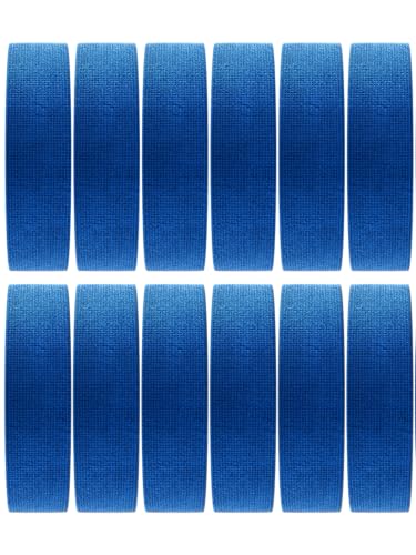 Guard-Tex® Blue Finger Tape 1 in Self-Adhering Cotton Gauze for Healthcare and Trades — No Adhesive No Residue — 12 Rolls x 90 ft — Made in USA Since 1935 - color: Blue, size: 1 Inch