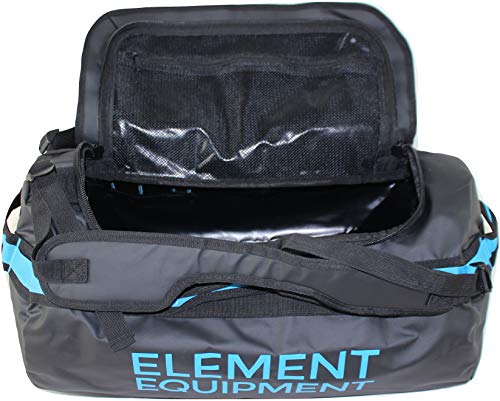 Element Equipment Trailhead Duffel Bag Shoulder Straps Waterproof Black/Blue Large - color: Black/Bomber Blue, size: Large 85 Liters