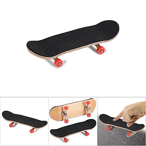HERCHR Finger Boards, 1Pc Maple Wooden Alloy Fingerboard Finger Skateboards Creative Fingertips Daliy Playing Relaxing Movement Set with Box for Relax Play (Red) - color: Red
