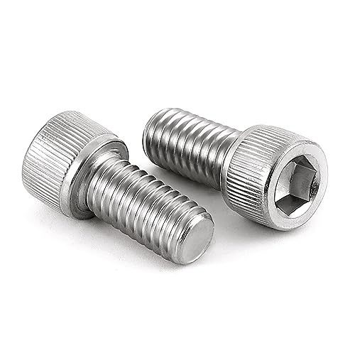 M3 x 6mm Socket Head Cap Screws, Stainless Steel 18-8 (304), Allen Socket Drive, Full Thread, Bright Finish, 50 PCS - size: M3 x 6mm