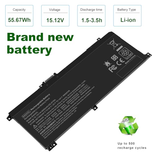 SA04XL SAO4XL Battery for HP Envy X360 15m-ds0011dx 15m-dr0012dx 15m-dr0011dx 15m-ds0xxx 15m-dr0xxx 15t-dr100 15m-dr1xxx 17t-cg100 17-cg100 15M-DR 15M-DS SA04055XL L43267-005 L43248-AC2 HSTNN-OB1F - size: 10.04*3.94*0.2inch