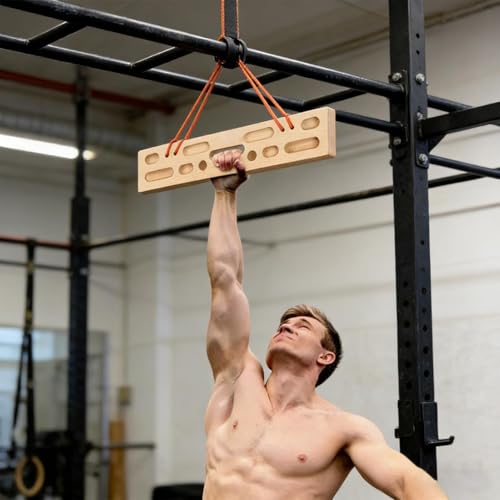 Rock Climbing Fingerboard Heavy Duty Portable Trainer | Rock Climbing Pull Up Bar Grip Trainer for Climbers Beginner Men Women Home Gym Indoor Fitness Workout