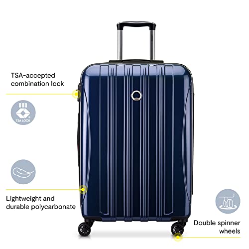DELSEY PARIS Helium Aero Hardside Expandable Luggage with Spinner Wheels, Metallic Green, Carry-On Plus 21 Inch - color: Metallic Green, size: Carry-On Plus 21 Inch