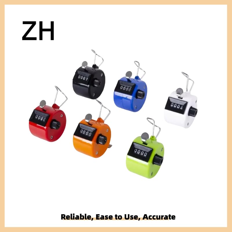 White Deer Hand Tally Counter 4 Digit Number Dual Clicker Golf Handy Convenient - color: Pink
