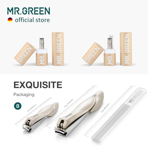 MR.GREEN Nail Clippers Stainless Steel Anti Splash Fingernail Cutter Manicure Tools Bionics Design Pedicure Scissor Nail Trimmer (Nail Clipper (Medium)+Nail File) - color: Nail Clipper (Medium)+nail File