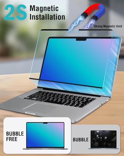 F FORITO Magnetic Anti Blue Light Screen Protector Compatible with MacBook Pro 14 inch (2025-2021, M5 M4 M3 M2 M1), Bubble-Free Install, Removable & Reusable Anti Glare Matte Laptop Screen Shield - size: for MacBook Pro 14"(2021-2025, M1 M2 M3 M4 M5)