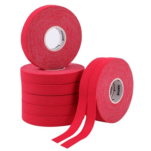 Bighorn Athletics Finger Tape, Female Climber Tin, 0.5" x 45ft, 8Rolls, Red | Climbing tape with retro design tape holder for tension support & bouldering. EZ tear, strong adhesive, residue-free. - color: Red