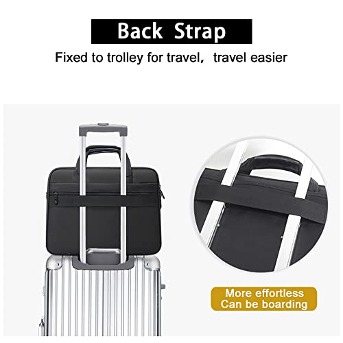 Large Briefcases For Men Canvas Tote Bag Laptop Case Computer Bag Business Work Bag Office - size: Medium Size (15.6” Laptop Briefcase)