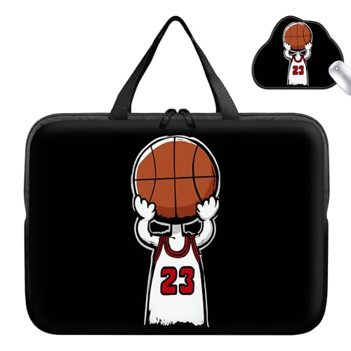 Laptop Bag 15.6 Inch,Resistant Shockproof Laptop Sleeve Case Protective Cover Carrying Case with Handle Compatible for HP Dell Lenovo Acer Asus Notebook Computer,Basketball Player - color: Basketball player, size: 15-15.6 in