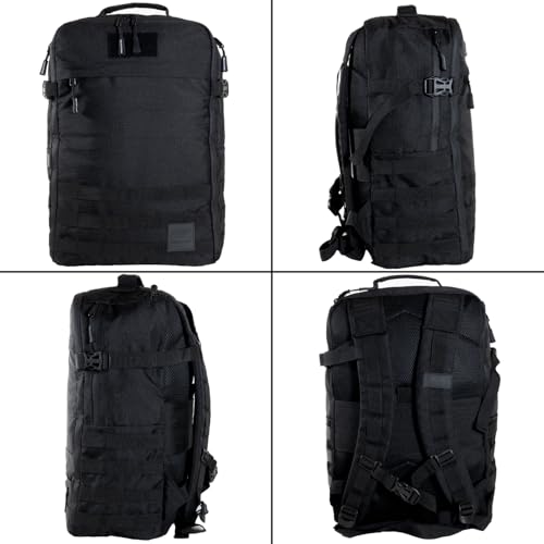 SERIOUS STEEL FITNESS Gym Bag, Rip-Resistant Fabric, Heavy Duty (Black, Backpack (Pro-Mini (26L) with Dividers)) - color: Black, style: Backpack (Pro-mini With Dividers)