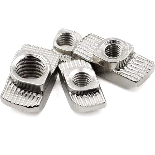 30 Pcs 3030 Series M4 T Nuts, T Slot Nut Hammer Head Fastener Nut, Nickel Plated Carbon Steel Nut for European Aluminum Profile,Drop in T Slot Nuts Assortment Kit(30-M4) - size: 30-M4(30 Pcs）