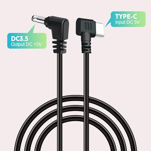 Furrion Vision S Display Power Cable Replacement -(6.56FT) | USB-C to DC 3.5mm charger adapter for FOS07TADS monitor, compatible with FOS48TA-BL/FOS48TAPK-BL hanging backup camera system - color: 6.56FT