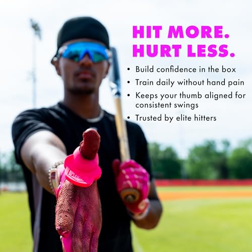 Baseball Thumb Guard, Batters Batting Grip, Finger Guard, Accessory, Batting Protection, Reduce Bat Sting, Hitter, Tool, Bat, Hitting Accessory - color: Red