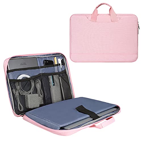 14 15 Inch Laptop Case Women Ladies Bag TSA Laptop Sleeve for MacBook Pro 14" M5/M4/M3/M2/M1, Macbook Air 15 M5/M4, Dell XPS 15/Inspiron 14, Acer HP Lenovo ASUS Chromebook 14" Notebook Case Bag, Pink - color: Pink, size: 13.5-15 Inch