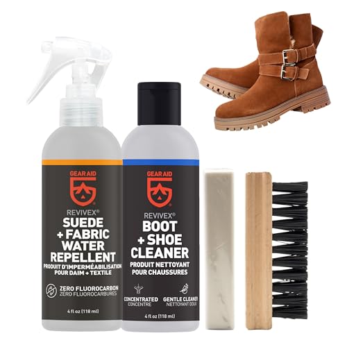 GEAR AID Revivex Suede Hiking and Work Boot Cleaner and Conditioning Kit for Waterproofing Breathable Gore-Tex Footwear - size: 2 Pack
