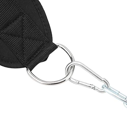 Fitness Dip Belt, Weighted Strength Training Belt with Steel Chain for Pull Ups Dips Lunges, Gym Workout Equipment for Men Women