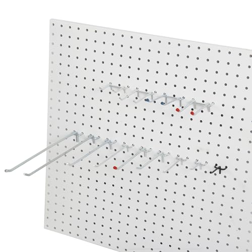 Bamboo's Grocery LoKii 30 Pack 6 Inch Silver Pegboard Hooks, 1/4" Heavy Duty Peg Board Shelving Hooks Organizer Accessories, Peg Board Tool Hangers - size: 6 Inch 30 Pack