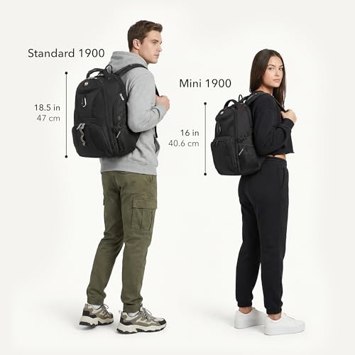 SWISSGEAR 1900 ScanSmart Laptop Backpack, Fits Most 17-Inch Laptops, TSA-Friendly Lay-Flat Design, RFID Protection, and Tablet Pocket, Black, 31L, 18.5-Inch - color: Olive Branch