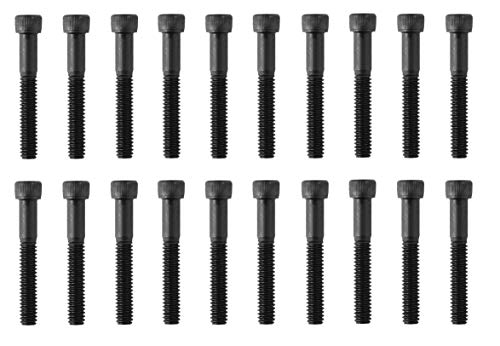 Socket Head Cap Screw, 1/4-20 x 1-1/2", Alloy Steel, Black Oxide, Hex Socket Coarse Thread, 1/4 inch Hexagonal Allen Bolt, Length: 1-1/2 inch, Full Thread (Quantity: 20) - size: 1-1/2