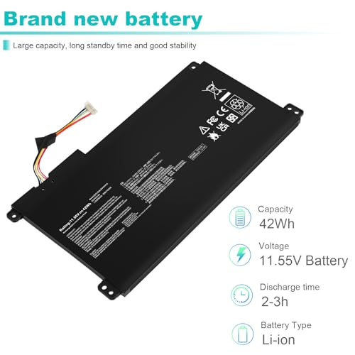 TREE.NB B31N1912 C31N1912 Laptop Battery Replacement for ASUS VivoBook 14 E410M E410MA L410M L410MA E410KA F414MA E510MA E510KA L510MA R522MA E410MA-EK026TS L410MA-BV058TS E510KA-EJ033TS 11.55V 42Wh - size: ‎B31N1912