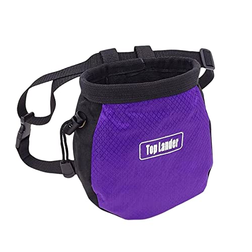 SM SunniMix Rock Climbing Chalk Pouch with Waist Belt Oxford Cloth Chalk Bag Bouldering Back Pocket Storage Equipment Suitable for, Purple