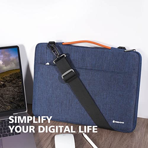 NIDOO Laptop Sleeve Shoulder Bag Case for 13.6" Macbook Air M2 2022/13" Macbook Air / 14" 13 inch MacBook Pro/Surface Pro 7 8 X / 12 inch Acer Chromebook 712/14" ThinkPad X1 Carbon Gen 9, Blue - color: Blue - Shoulder, size: 12.5-13 inch