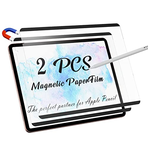 Peslv 2 Pack Magnetic Screen Protector for iPad Pro 12.9 Inch 2018-2022, Feel Like Writing Drawing On Paper, Removable Matte Anti Glare - size: iPad Pro 12.9"