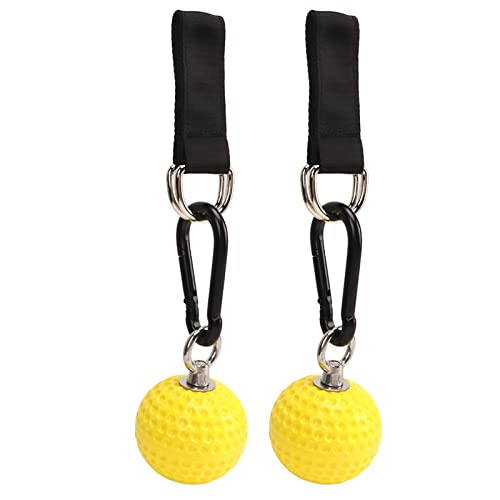 Pull Up Ball Grip Set, Climbing Pull Up with Stainless Steel Hooks and Reinforcing Belts, Anti - Slip PU Training Balls for Forearm & Grip Strength, Indoor Outdoor Horiz
