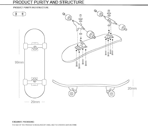 Lently Wood Fingerboards, Mini Fingerboards, 99mmL*29mmW (Big Mouth Cute Dragon) (Red Flame) - color: Red