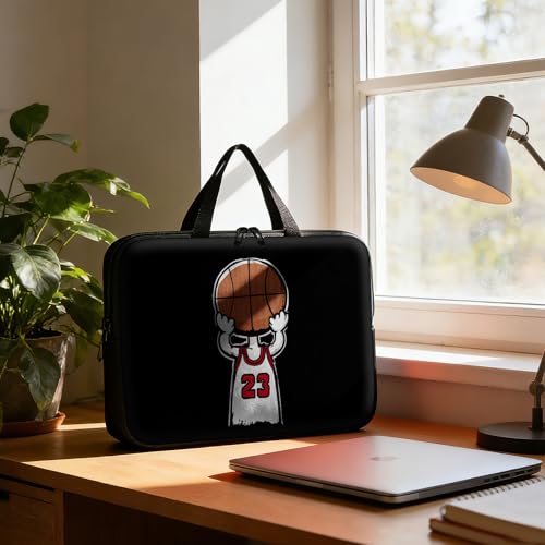Laptop Bag 15.6 Inch,Resistant Shockproof Laptop Sleeve Case Protective Cover Carrying Case with Handle Compatible for HP Dell Lenovo Acer Asus Notebook Computer,Basketball Player - color: Basketball player, size: 15-15.6 in