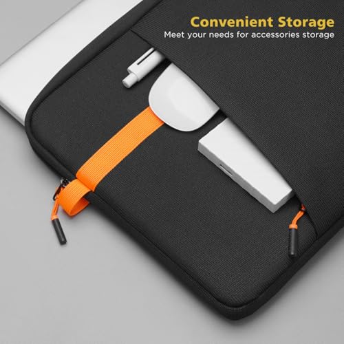 NIDOO Laptop Sleeve 10 inch Tablet Bag Carrying Case for 11 inch iPad 2025/11" iPad Air M4/ 11" iPad Pro M5 M4/ 11" Samsung Galaxy Tab S9 S8 / Lenovo Tab M11 Water Resistant Computer Pouch, Black - color: Black, size: 10-11 Inch