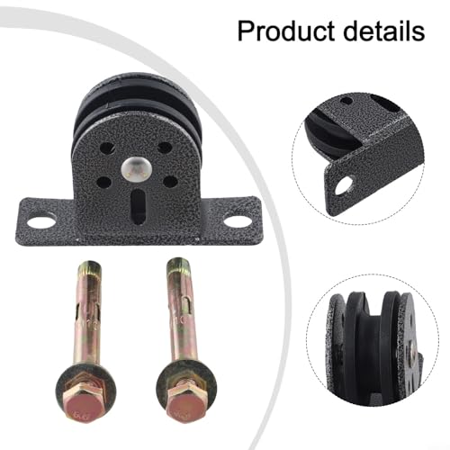 Fixed Pulley Block with Stainless Steel Sheave and Double Bearing System for 3mm-10mm Wire Rope,Silent Lifting Assembly up to 600 lbs for Gym Equipme