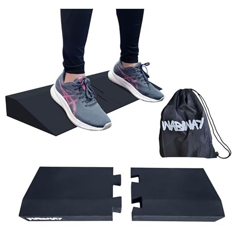 Squat Wedge Block – 2-in-1 Heel Elevated Slant Board for Squats & Calf Raises – Lightweight, Non-Slip EVA, Portable Workout Wedge for Strength & Recovery