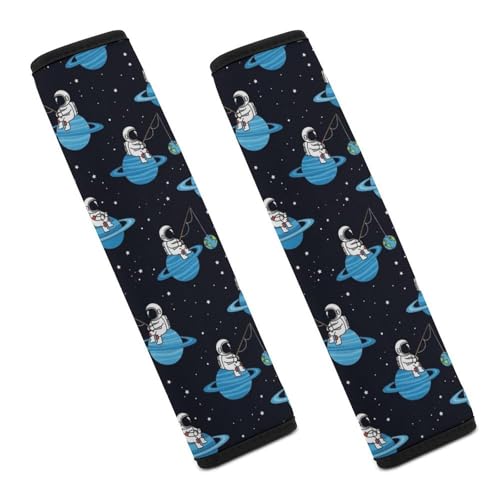 Universal Soft and Comfortable Funny Astronaut Seat Belt Shoulder Pad for Girls and Boys, Most Cars, 2 Pack Seat Belt Covers Cushion Shock Absorption - color: Pattern 378