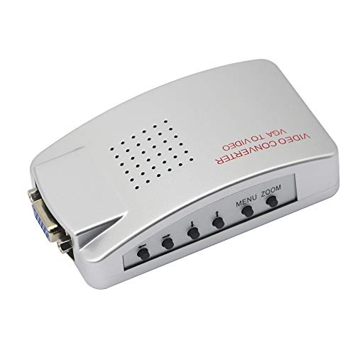GINTOOYUN VGA to RCA Adapter,Composite VGA to Video,S-Video Converter,for HDTV, Monitors, Laptop, Desktop, PC.