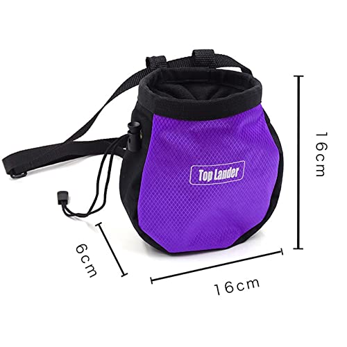 SM SunniMix Rock Climbing Chalk Pouch with Waist Belt Oxford Cloth Chalk Bag Bouldering Back Pocket Storage Equipment Suitable for, Purple