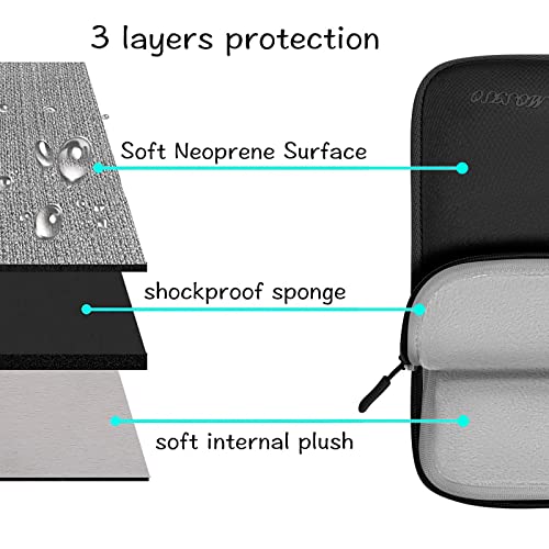 MOSISO Laptop Case 16 inch, 15-15.6 inch Laptop Sleeve Carry Computer Bag | Compatible with MacBook Pro 16, HP Acer Dell Lenovo ASUS, Neoprene Bag with Handle&Detachable Small Case, Black - color: Black, size: 16 inch
