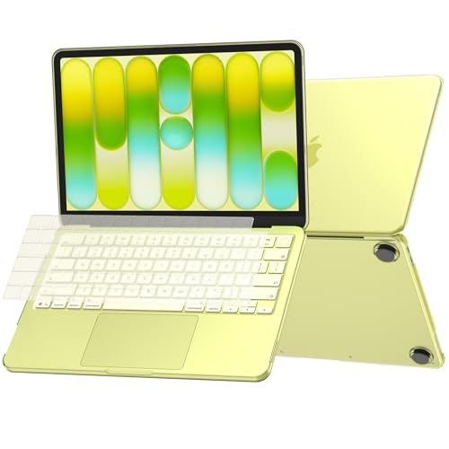 Soonjet for MacBook Neo 13 inch Case 2026 A3404 Hard Shell + Keyboard Cover | Official Citrus Clear, Anti Scratch & Fingerprint, Yellow Matte, Protective Mac Laptop Cover, Thin & Light, Durable Plastic - color: Frost Citrus