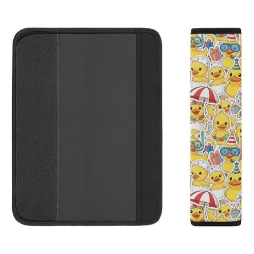 Universal Fit Yellow Duck Cute Ducks Seat Belt Shoulder Pad for Adult Use, Most Cars, 1 Pair Harness Pads Strap Anti-Slip Pad - color: Pattern 620