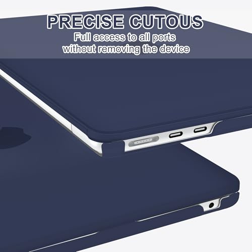 B BELK for MacBook Air 15 inch Case 2026 2025 2024 2023 M5 M4 M3 M2 | Model A3448 A3241 A3114 A2941, Matte Plastic Laptop Hard Shell Case with Keyboard Cover & Screen Protector, Navy Blue - color: Navy Blue