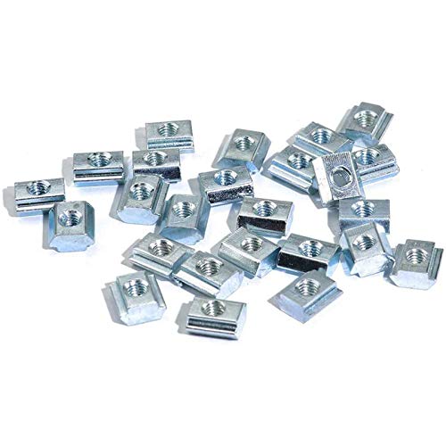 30pcs 2020 Series Sliding T Nuts Metric M4 Thread Slide in Hammer Head T-Nut for Standard 6mm T-Slot Aluminum Extrusion Profile （2020 Series M4） - size: 2020 Series M4