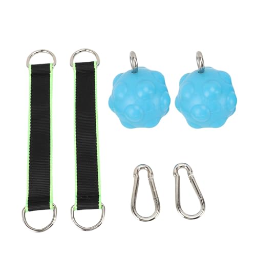 RiToEasysports Pull Up Ball Grips, TPE Climbing Training Balls with Stainless Steel for Strength Trainer, Kettlebell Barbell Home Gym Workout - color: Blue