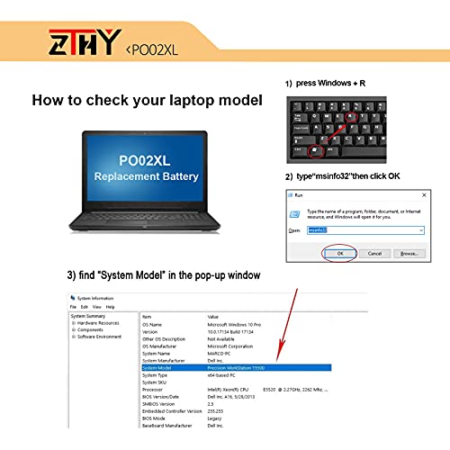 ZTHY PO02XL Laptop Battery Compatible with HP Stream 11 Pro G3 G4 G4 EE G5 | 11-R 11-R014WM 11-R010NR 11-Y 11-AH 11-AK 11-Y001LA 11-AH011WM 11-AK0001NF Pavilion 11M-AP 11M-AP000 824560-005 7.6V 37Wh - size: 9.41*6.1*0.16 inch PO02XL