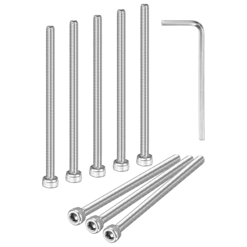 M METERXITY 20-Pack M3 x 55mm Socket Head Cap Screws, 304 Stainless Steel Hex Machine Bolts, Allen Socket Drive Screw with Hex Wrench for Repair/DIY, Fully Threaded Fasteners Kit [Silver] - size: M3 x 55mm