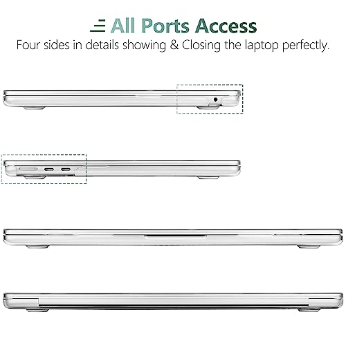 for MacBook Air 13 Inch (13.6 Inch) Case, M5/M4/M3/M2 Chip 2026 2025 2024 2023 2022, Hard Plastic Printed Cover with Screen Protector & Keyboard Cover & Dust Plugs, Green Stripes - color: Green Stripes