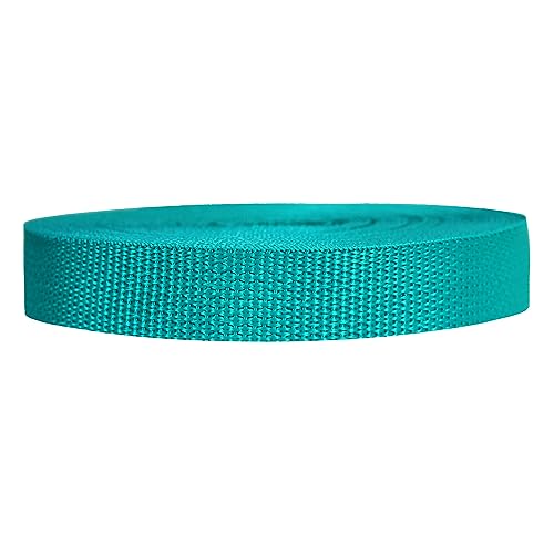 Strapworks Lightweight Polypropylene Webbing - Poly Strapping for Outdoor DIY Gear Repair, Pet Collars, Crafts – 3/4 Inch by 10, 25, or 50 Yards, Over 20 Colors - color: Teal, size: 3/4" x 25 yard