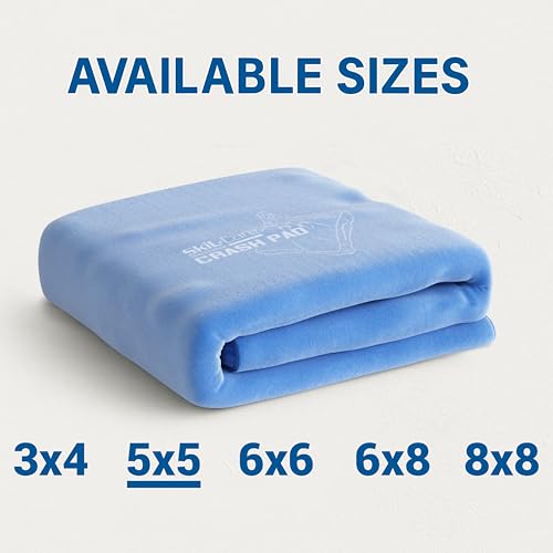 Skil-Care Crash Pad Cover Replacement, Nylon and Cozy Cloth, Machine Wash | Indoor & Outdoor Durable Cover Only (No Foam), Soft Landing, Crashpad for Kids Sensory Mat, For Active Play, Machine Washable - size: 5' x 5' Cover