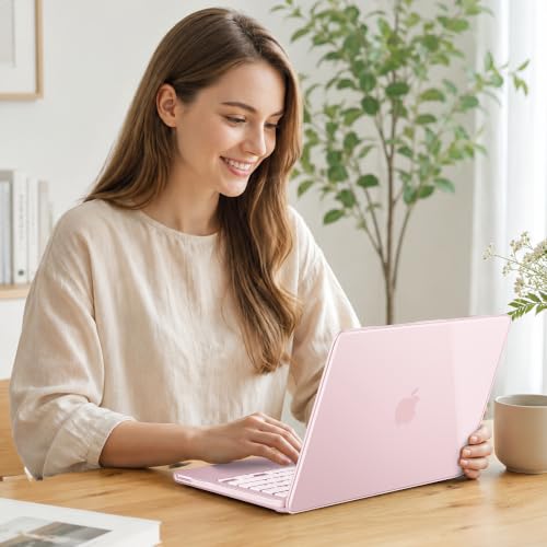 May Chen for MacBook Neo 13 inch Liquid Retina Display ((2026 Release A3404), Slim & Lightweight Protective Case with Screen Protector&Keyboard Cover&Dust Plug, Crystal Blush - color: Crystal Blush